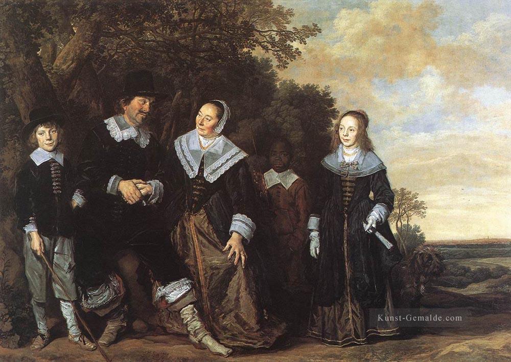 Familiengruppe in einer Landschaft Niederlande Goldene Zeitalter Frans Hals Ölgemälde